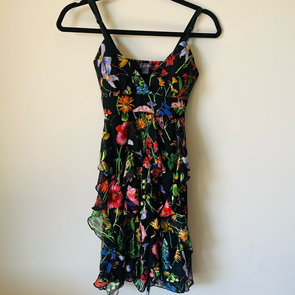Floral Cocktail Dress w/ Adjustable Spaghetti Straps